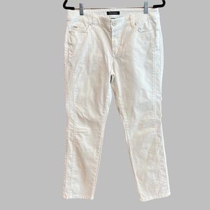 White House Black Market Cotton White Slim Ankle Pants Size 8 Reg